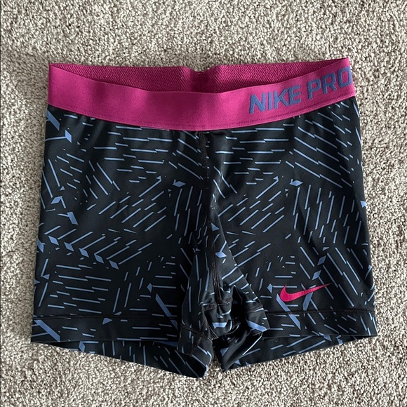 Nike Pants - Nike Black and Pink Pro Shorts